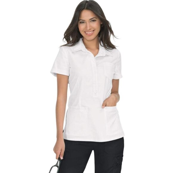 KOI™ 243 Women's Felicia Scrub Top - White - Picture 1 of 3